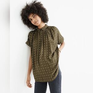 Madewell Drapey Popover Shirt XS Normcore Academia Boho Preppy Whimsical Fairy